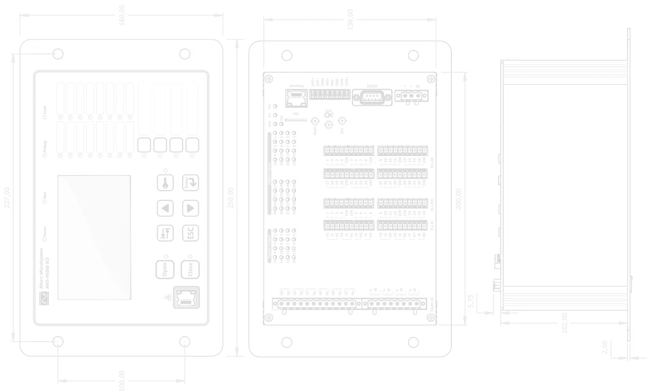 AMS-R3000 Dimensions